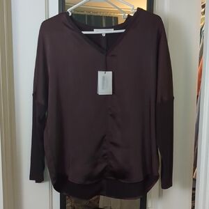 Vince Women's Blouse - Rich Purple